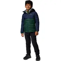 Columbia Jungen Powder Lite 2 Fleecejas met capuchon, kleur: Rain Forest