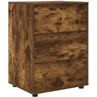 vidaXL Opbergkast 60 x 48 x 81 cm Bewerkt hout Rook Eiken