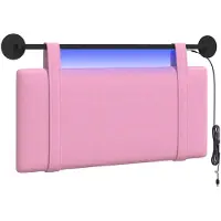 vidaXL Hangend hoofdbord Roze Stof