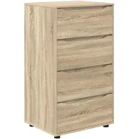 vidaXL Opbergkasten 60 x 48 x 105 cm Bewerkt hout Sonoma Eik