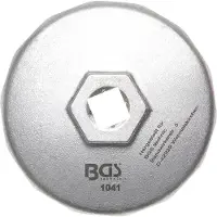 Bgs 1041: Oliefilterdeksel van aluminium, gegoten onder druk, 74 mm x 14-kant