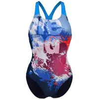 Arena Dames zwempak uit 1 stuk Waves Breaking | Maat 36