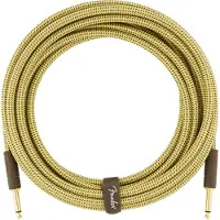Fender Deluxe 18.6ft Straight Instrument Cable Tweed