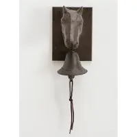 Boltze Deurbel - Buitenbel - Bel - Paard - leuk voor een buitenhuis - Zwart - 25x15x9.5cm - Gietijzer.
