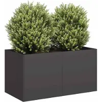 vidaXL Plantenbak 80x40x40 cm koudgewalst staal zwart