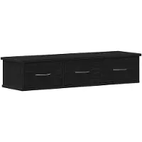 vidaXL Wandkast 88x26x18,5 cm spaanplaat zwart eikenkleurig