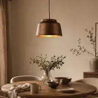 LumenXL Hanglamp New York in bronskleur met goudkleurige binnenzijde