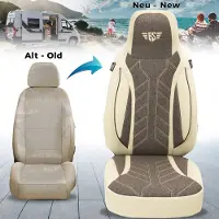 BREMER SITZBEZÜGE Premium Camper stoelhoezen voor Frankia Yucon S PLKT211 in Beige/Bruin (2 losse stoelen)