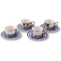 Pols Potten Koffiekop Aunty Dark Blue (Set van 4)