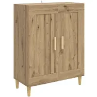 vidaXL Dressoir Artisanaal eiken 69,5 x 34 x 90 cm Bewerkt hout