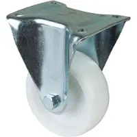 BS Rollen , zwaar belastbare bokrol, type B10, diameter 125 mm, draagvermogen 600 kg, PA-wiel, naturel, platte bevestigingsplaat 138x110 mm - N110.B10.127