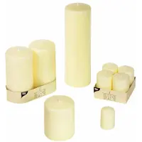 Papstar stompkaars 'Ivory', diameter: 40 mm, ivoor