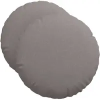 vidaXL Zitkussens 2 st Stof Taupe Ø50 x 19 cm