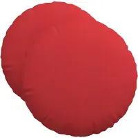 vidaXL Zitkussens 2 st Stof Rood Ø50 x 19 cm