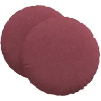 vidaXL Zitkussens 2 st Stof Wijnrood Ø60 x 21 cm