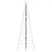 vidaXL LED Kerstboom met Grondspikes Koudwit 250 cm IJzer