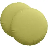 vidaXL - Zitkussens - 2 - st - Stof - Lichtgroen - Ø80 - x - 29 - cm
