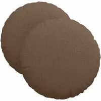 vidaXL Zitkussens 2 st Stof Bruin Ø40 x 13 cm