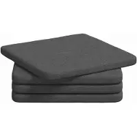 vidaXL Zitkussens 4 st Corduroy stof Donkergrijs 40 x 40 x 3 cm