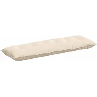 vidaXL Rugkussen Beige 160 x 50 cm Microvezel Stof