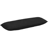 vidaXL Rugkussen Zwart 140 x 50 cm Microvezel Stof