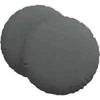 vidaXL Zitkussens 2 st Stof Donkergrijs Ø60 x 21 cm