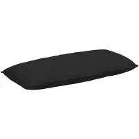 vidaXL Rugkussen Zwart 120 x 50 cm Microvezel Stof
