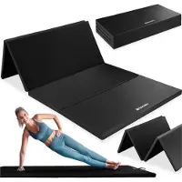 TecTake - Gymmat gymnastiekmat - afm 240 x 120 x 5 cm - zwart - 403638