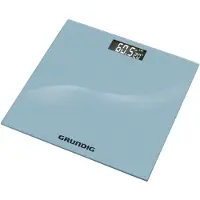 Grundig Digitale Weegschaal - Personenweegschaal tot 180KG - Weegschalen met LCD Display en Temperatuurweergave - met Kg en Lb Functie - 50 g Precisie Weegschaal - Zilver