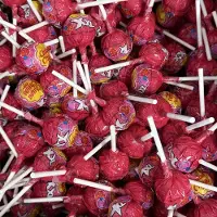 Chupa Chups Chupa Chup lolly - 50 stuks aardbei - Verschillende smaken - Aardbei - Cola - Appel - Kers - Yoghurt - lollies