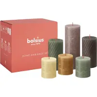 Bolsius kaarsen Rustiek Nature (set van 6)