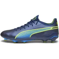 Puma King Ultimate Gras / Kunstgras Voetbalschoenen (MG) Donkerblauw Felgroen Blauw