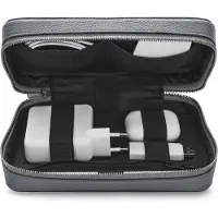 WOOLNUT Leather Tech Organizer Opbergtas Grijs