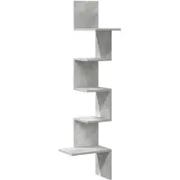 vidaXL Hoekwandschap 32x32x127,5 cm bewerkt hout betongrijs