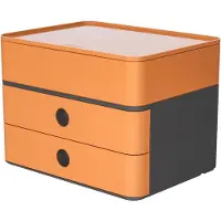 HAN Ladebox Allison Smart-Box Plus, 2 laden met scheidingswanden, Benodigdhedendoos, stapelbaar, ABS-kunststof, caramel-bruin