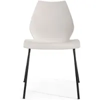 Kartell Maui Stoel - Set van 2 Chair | Black Structure | Pale Grey
