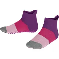 Falke Colour Block Noppen op de zool katoen huissokken kinderen blauw - maat 27-30