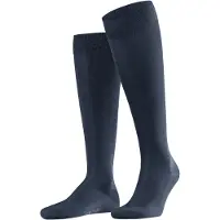Falke Kniekousen Blauw, Effen