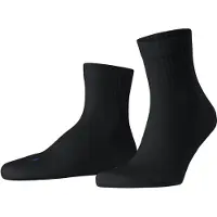 Falke Run Rib crew eenkleurig katoen functioneel materiaal sokken unisex zwart - maat 42-43