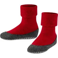Falke Cosyshoe Minis antislip noppen merino wol huissokken pantoffels kinderen rood - Maat 27-28