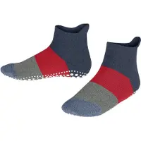 Falke Colour Block sokken met anti-slip noppen rood/blauw/grijs Jongens/Meisjes Katoen - maat 23-26