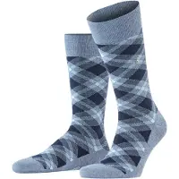 Burlington Tartan gedessineerd katoen sokken heren blauw - maat 40-46
