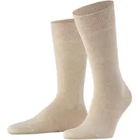 Falke Family eenkleurig katoen sokken heren beige - maat 39-42