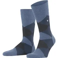 Burlington Clyde gedessineerd katoen sokken heren blauw - maat 40-46