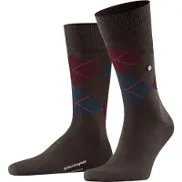 Burlington sokken bruin ruitjes wol