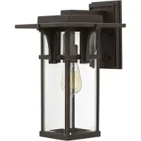 HINKLEY LED Wand Buitenlamp Manhattan | 1X E27 Max 60W | IP44 | Dimbaar | Oil Rubbed Bronze