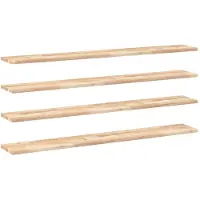 vidaXL Wandschappen 4 st zwevend 140x20x2 cm onbehandeld acaciahout