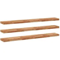 vidaXL Wandschappen 3 st zwevend olieafwerking 160x20x4 cm acaciahout