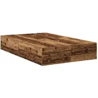 vidaXL Opbergbedframe met lade met opslag Oud Hout 120 cm Bewerkt hout