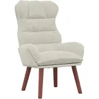 vidaXL Fauteuil Crème 69 x 74 x 93 cm Fluweel